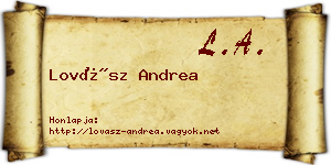 Lovász Andrea névjegykártya