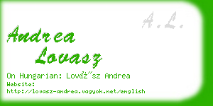 andrea lovasz business card